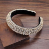 Handmade Padded Wedding Headdress Full Crystal Baroque Tiara Headband Luxury Diamante Hairband For Women Bridal Hair Accessories