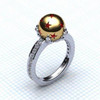 Wholesale stainless steel dragon ball ring for men women clear CZ crystal stones setting star engraved dragon ball rings