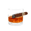 Cigar Whiskey Glass,11oz Old Fashioned Glass with Cigar Rest Holder,Crystal Whiskey Glass in a Premium Gift Box,Cigar Cup Glass Perfect for Whiskey and Cigar Lovers for Birthday,Christmas,Anniversary