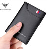 Genuine Leather Men Slim Wallet Luxury Brand Card Clip Slim Leather Wallet Retro Short Wallet for Men