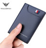 Genuine Leather Men Slim Wallet Luxury Brand Card Clip Slim Leather Wallet Retro Short Wallet for Men