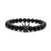 Stone Beads Bracelet Men Accessories Crown Braclets Handmade 2 Piece Set Erkek Bileklik Skull Jewelry Mens Bracelets for Women