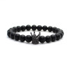 Stone Beads Bracelet Men Accessories Crown Braclets Handmade 2 Piece Set Erkek Bileklik Skull Jewelry Mens Bracelets for Women
