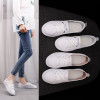 Women's Genuine Leather Sneakers Women Casual Fashionable Sports Shoes Vulcanized Woman Summer Flat Shoe Ladies White Lacing 40