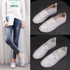 Women's Genuine Leather Sneakers Women Casual Fashionable Sports Shoes Vulcanized Woman Summer Flat Shoe Ladies White Lacing 40