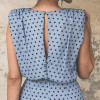 QRWR Summer Vintage Women Dress 2020 Dot Sleeveless Sheath Bodycon Sexy Party Dress Female Knee Length Elegant Midi Dress Women