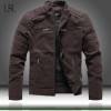 2020 Autumn Winter Men's Leather Jacket Casual Fashion Stand Collar Motorcycle Jacket Men Slim High Quality PU Leather Coats