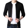 TFETTERS New Autumn Winter Knitted Cardigan Men Sweater Cardigan Sweater Men's Slim Sweater Coat Pure Color Jacket Cardigan