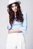 Blue Knitted Sweater With Texture Detail