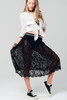 Black Lace Midi Skirt