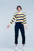 Mustard Striped Chunky Knit Sweater