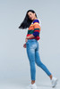 Fringed Light Washed Skinny Jeans