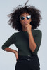 Khaki Shiny Sweater
