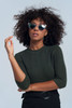 Khaki Shiny Sweater