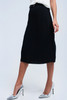 Black Midi Skirt With Belt