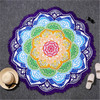 7 Chakras Round Mandala Throw Blanket