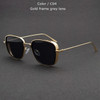 Luxury Steampunk Vintage Square Metal Frame Sunglasses