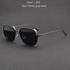 Luxury Steampunk Vintage Square Metal Frame Sunglasses
