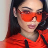 Women's Rimless Cat Eye Oversized Sunglasses