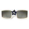 Women's Retro Rectangle Diamond Square Sunglasses