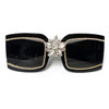 Women's Retro Rectangle Diamond Square Sunglasses