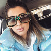 Women's Retro Rectangle Diamond Square Sunglasses