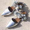 Women Fringed Pointed Pearl Rhinestone Women's Beach Slippers