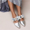 Women Fringed Pointed Pearl Rhinestone Women's Beach Slippers