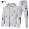 Daiwa Spring Autumn 2020  Fishing Suit Cotton Outdoor Camping Hiking Sport Set  Striped  Clothes Fishing Jacket Pants Suit