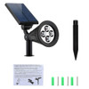 2 Pack - Solar Lights, Waterproof 4 LED Solar Spotlight Adjustable Wall Light Landscape Light Security Lighting