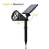 2 Pack - Solar Lights, Waterproof 4 LED Solar Spotlight Adjustable Wall Light Landscape Light Security Lighting