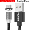 USLION Magnetic USB Cable Fast Charging USB Type C Cable Magnet Charger Data Charge Micro USB Cable Mobile Phone Cable USB Cord