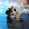 Antique Gold Black Midi Ring Antique Gold Black Midi Ring