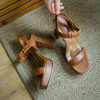 Women Solid Color Simple Elastic Band Sandals