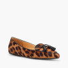 Women Fashion Leopard Tassel Bow Loafers