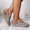 Women Sewing Cut-Out Buckle Platform Casual Shoes