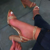 Women's Rhinestone Platform Leisure Buckle Sandals