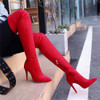 Women Sexy Red Thigh High Boots