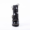 Women Lace-Up Buckle Strap Platform Ankle Boots