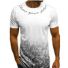 Men's Round Neck Slim Fit Print Short Sleeve T-Shirt