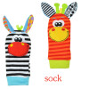 Baby Toy Baby Rattles Toys Animal Socks Wrist Strap With Rattle Baby Foot Socks Bug Wrist Strap Mobile Kids Toys for Children