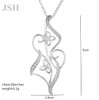silver color  necklace jewelry women wedding fashion Cross CZ crystal Zircon stone pendant necklace  Christmas gift n296