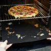40*30cm 2pc Nonstick Heat Resistant  BBQ Grill Mat Reusable Teflon Cooking Baking Pad Heat Resistance Black)