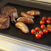 40*30cm 2pc Nonstick Heat Resistant  BBQ Grill Mat Reusable Teflon Cooking Baking Pad Heat Resistance Black)