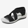 LOSTISY Cloth Opened Toe Cross Strap Casual Sport Sandals