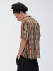 Mens Short Sleeve New Fashion Casual Colorful Striped Shirts