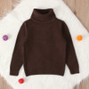 Unisex Turtleneck Solid Cotton Sweaters
