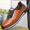 Men's Leather Shoe | Men Breathable Casual Lace-up Bussiness Shoe