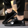Men's winter leather shoes new plus velvet trend shoes