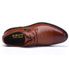 Men Stylish Metal Decoration Lace Up Business Formal Dress Shoes